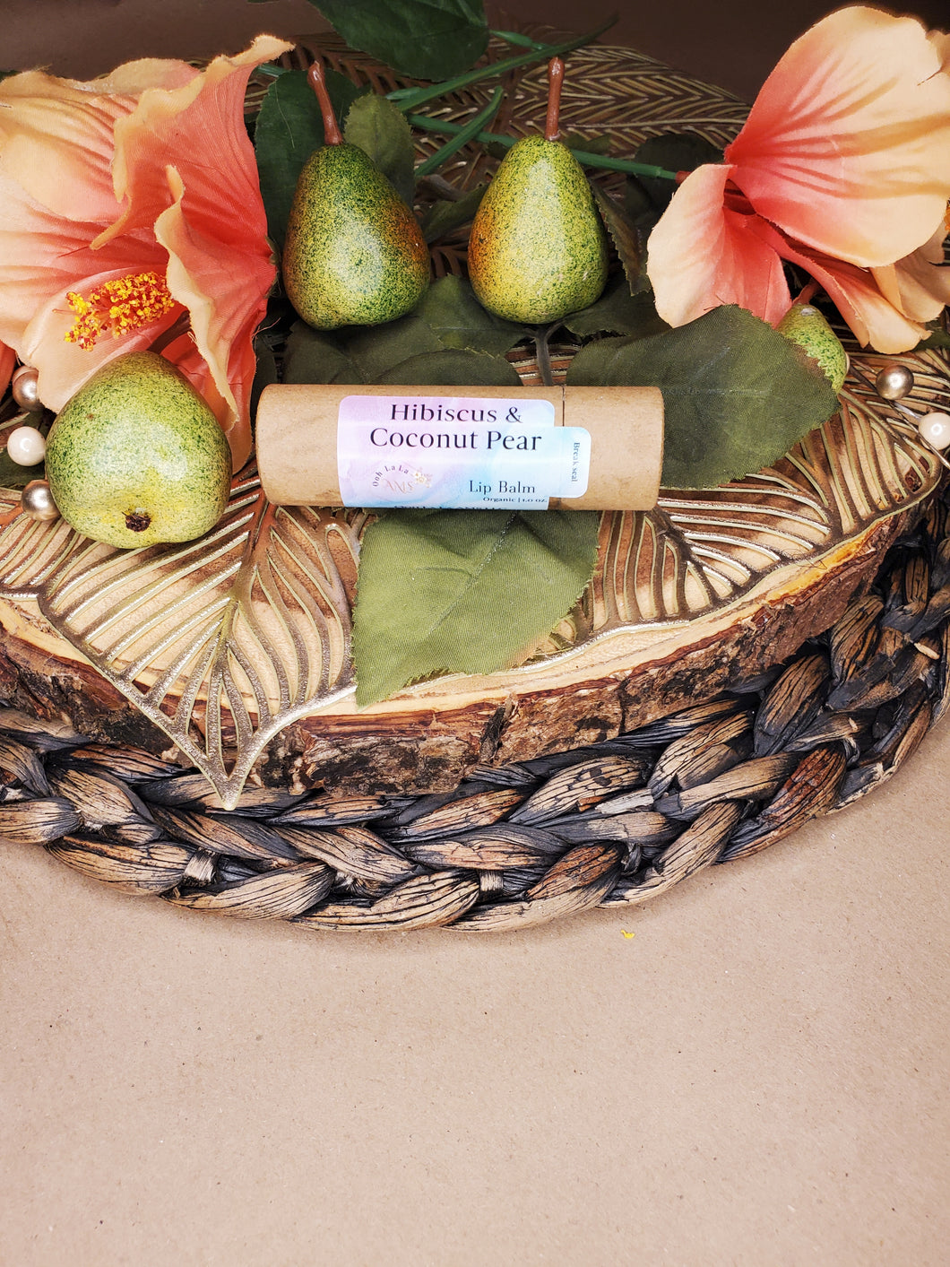 Hibiscus & Coconut Pear Lip Balm  -1oz